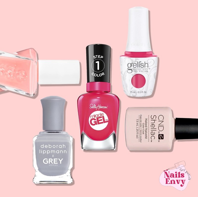 A selection of the 11 best gel nail polishes of 2024, featuring popular and good gel nail polish brands.