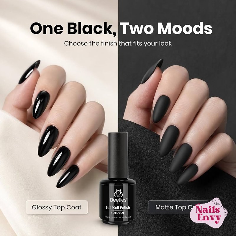 Beetles Black Gel Nail Polish Beetles Black Gel Polish Audrey Black