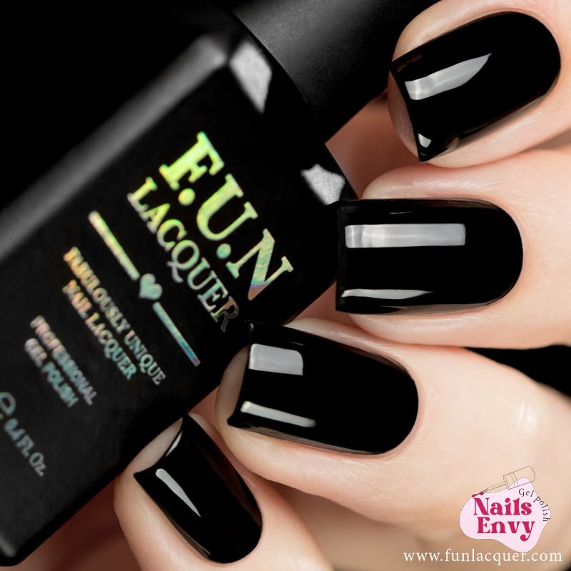 Fun Lacquer Deep Black Gel Polish Fun Lacquer The Blackest Black Gel Polish Bottle
