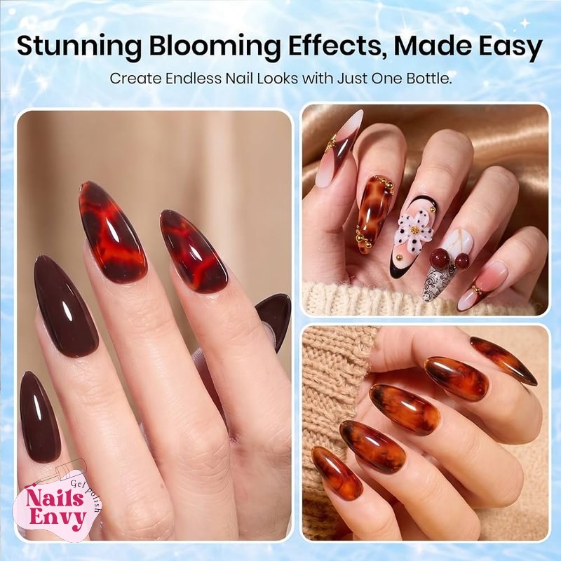 Beetles Blooming Gel for diverse nail art effects Beetles Blooming Gel for nail art effects like marble, stone, and floral
