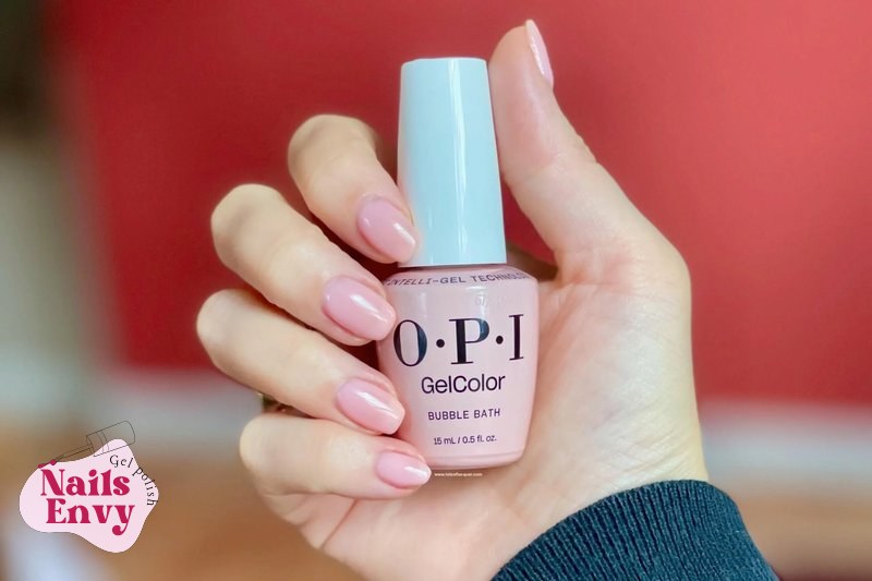 OPI GelColor Bubble Bath swatch for review