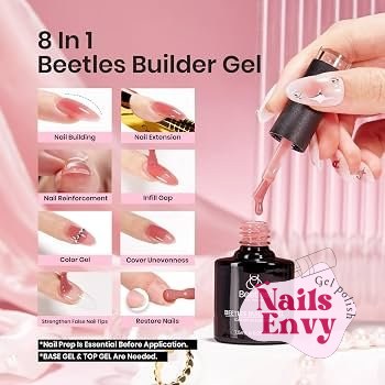 Beetles Builder Gel Set Beetles Builder Gel Set, 6 Colors Jelly Clear Pink Nude Building Gel