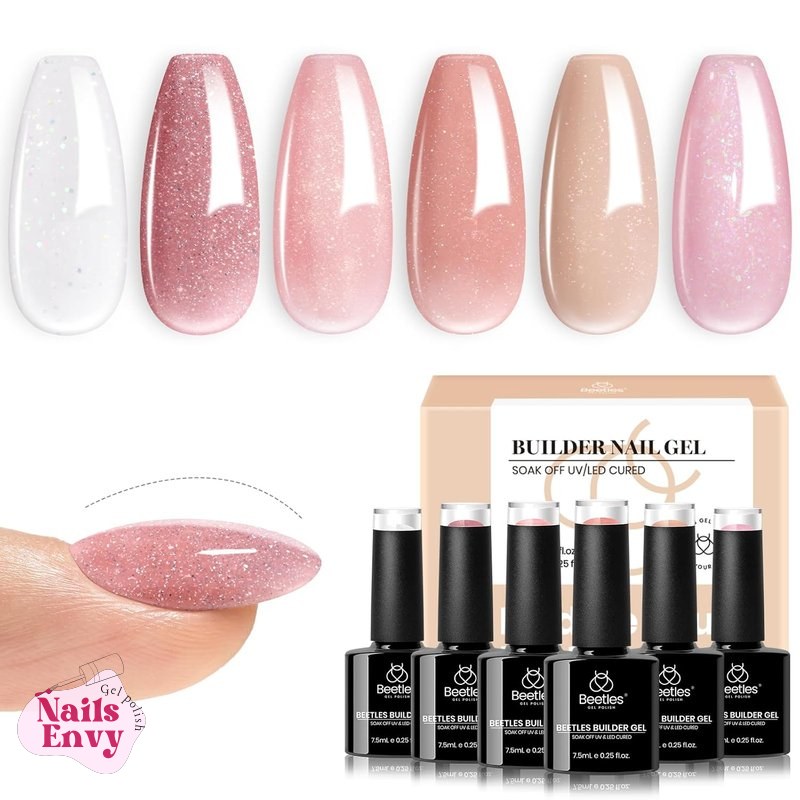 Subtle Shimmer Builder Nail Gel Subtle Shimmer-6 Colors Builder Nail Gel Set