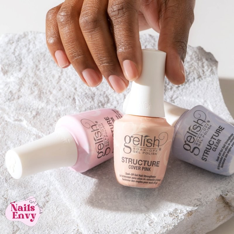 Gelish Clear Structure Gel Application Gelish Clear Brush-On Structure Gel on hand