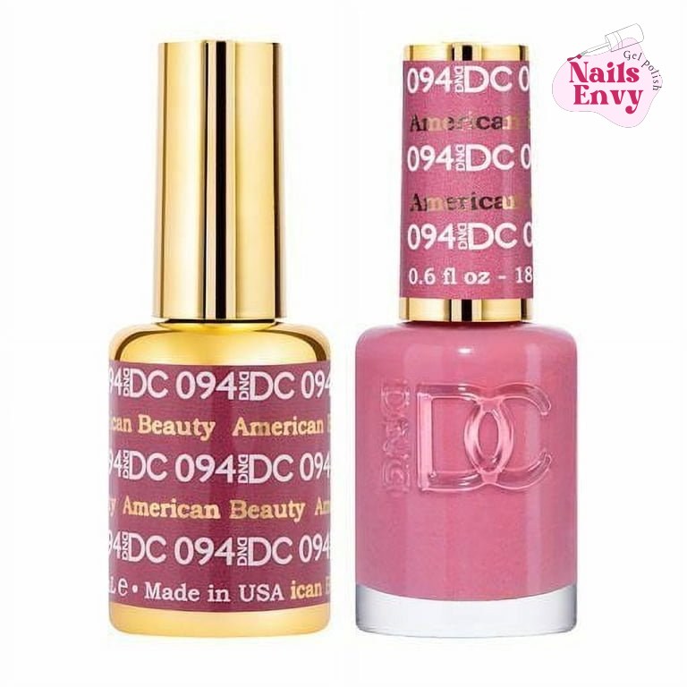 DND DC Duo Soak off Gel & Matching Nail Polish American Beauty Dnd - DC Duo Soak off Gel & Matching nail polish - 094 American Beauty
