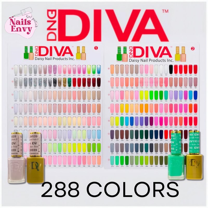 DND Diva UV/LED Soak Off Gel polish complete matching set