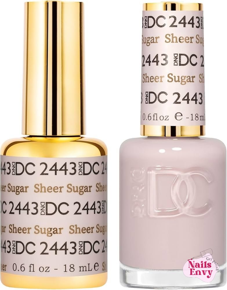 DND Sheer Sugar gel polish and nail lacquer DND DC Gel Polish Set, Sheer Collection, 2443 Sheer Sugar