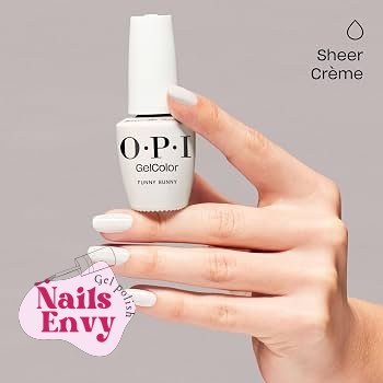 Amazon.com: OPI GelColor Gel Nail Polish Funny Bunny | Sheer Soft White | LED Cure Gel Nail Polish | Salon-Quality Shine, Long-Lasting Wear | Easily Soak Off Removal | Vegan & HEMA