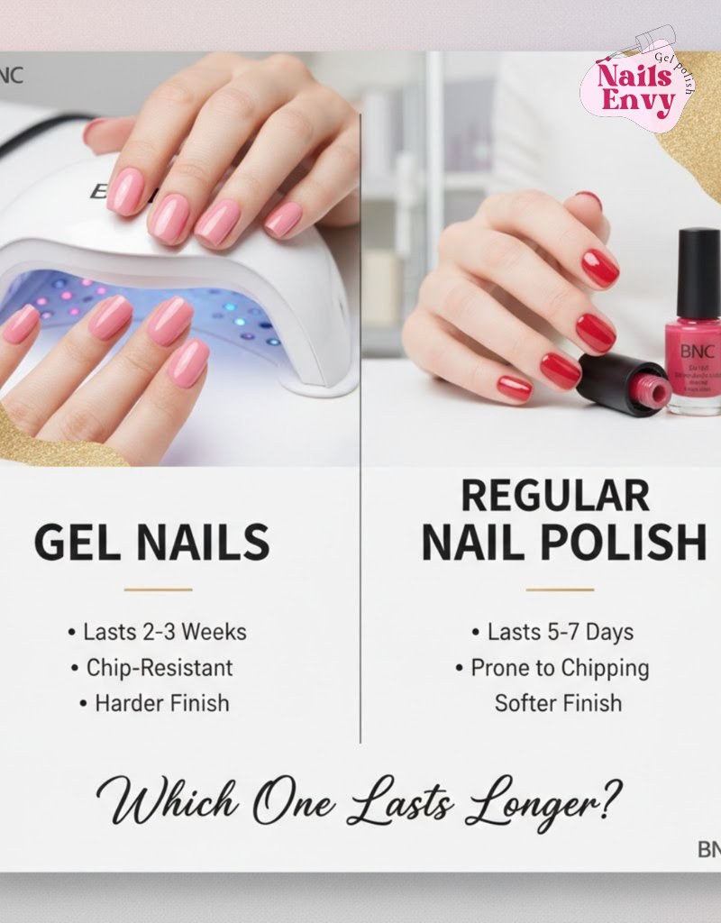 Gel Nails Vs. Regular Nail Polish: Which One Lasts Longer? - The Bombay Nail Company
