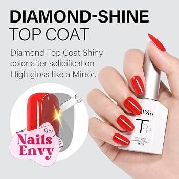AILLSA Base and Top Coat Gel Nail Polish Top and Base Coat Nail Polish | Soak Off Long Lasting Clear Base Gel High Gloss Shine No Wipe Top Coat for DIY