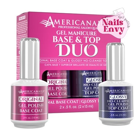 Americanails Original Base & Glossy No-Cleanse Top Coat Duo