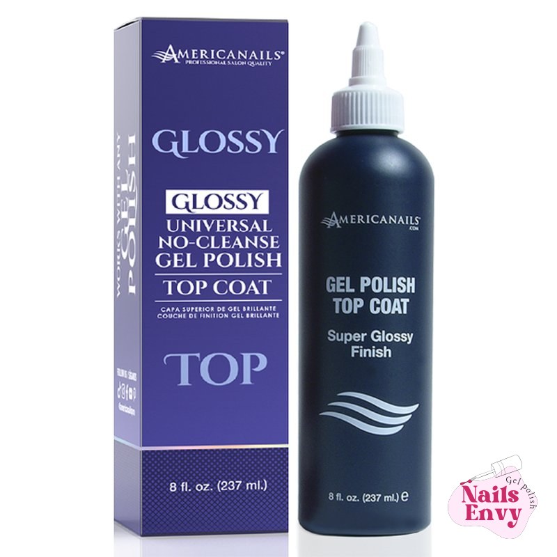 No-Cleanse Gel Polish Top Coat | Glossy Finish 8oz | Americanails