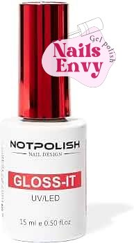 Elevate your manicure with the perfect gel polish top coat Notpolish Gloss-It Nail Top Coat – Shiny, No-Wipe Clear Top Coat Gel Nail Polish for Long-Lasting, Glossy Finish – Quick-Curing, Chip-Resistant Formula for Gel, Acrylic & Dip Powder Nails (0.5 oz)
