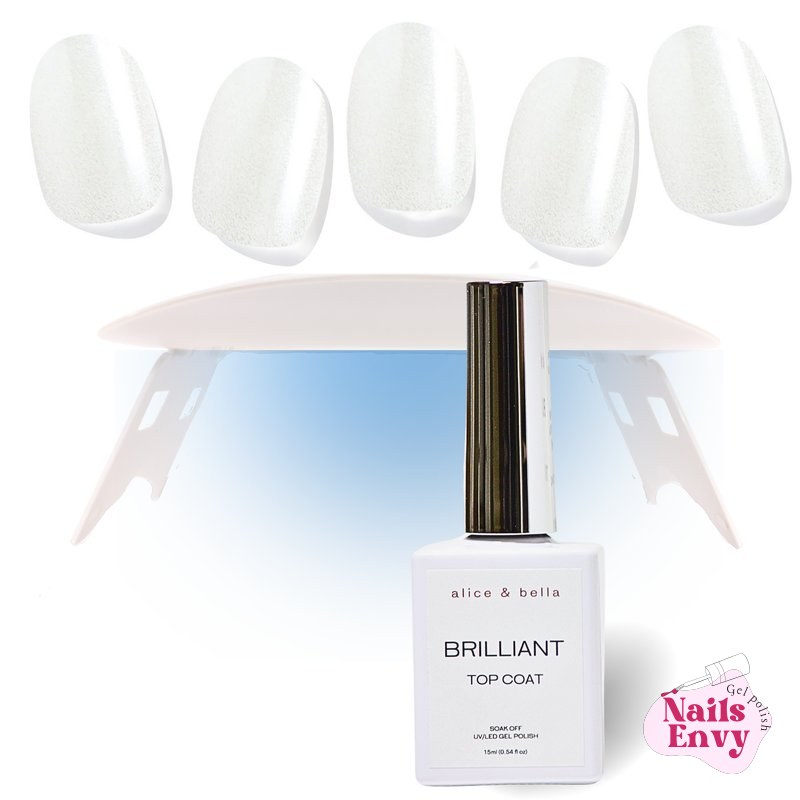 Starter Kit - Gel Nail Strips + UV Lamp + Top Coat