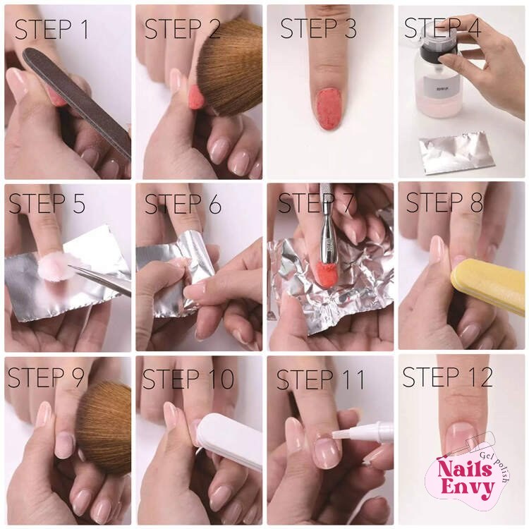 Complete Guide to Removing Gel Polish A variety of nail removal tools and products displayed