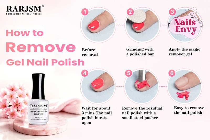 How to Remove Gel Nail Polish Fast at Home | Easy 3-Minute Gel Removal – RARJSM How to Remove Gel Nail Polish Fast at Home | Easy 3-Minute Gel Removal – RARJSM