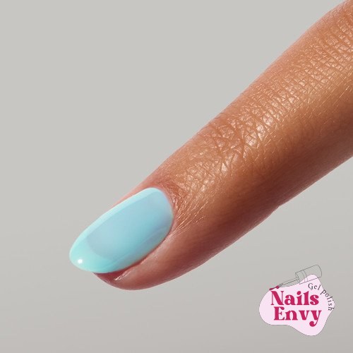 Bubblegum pink jelly nail polish with a glossy finish