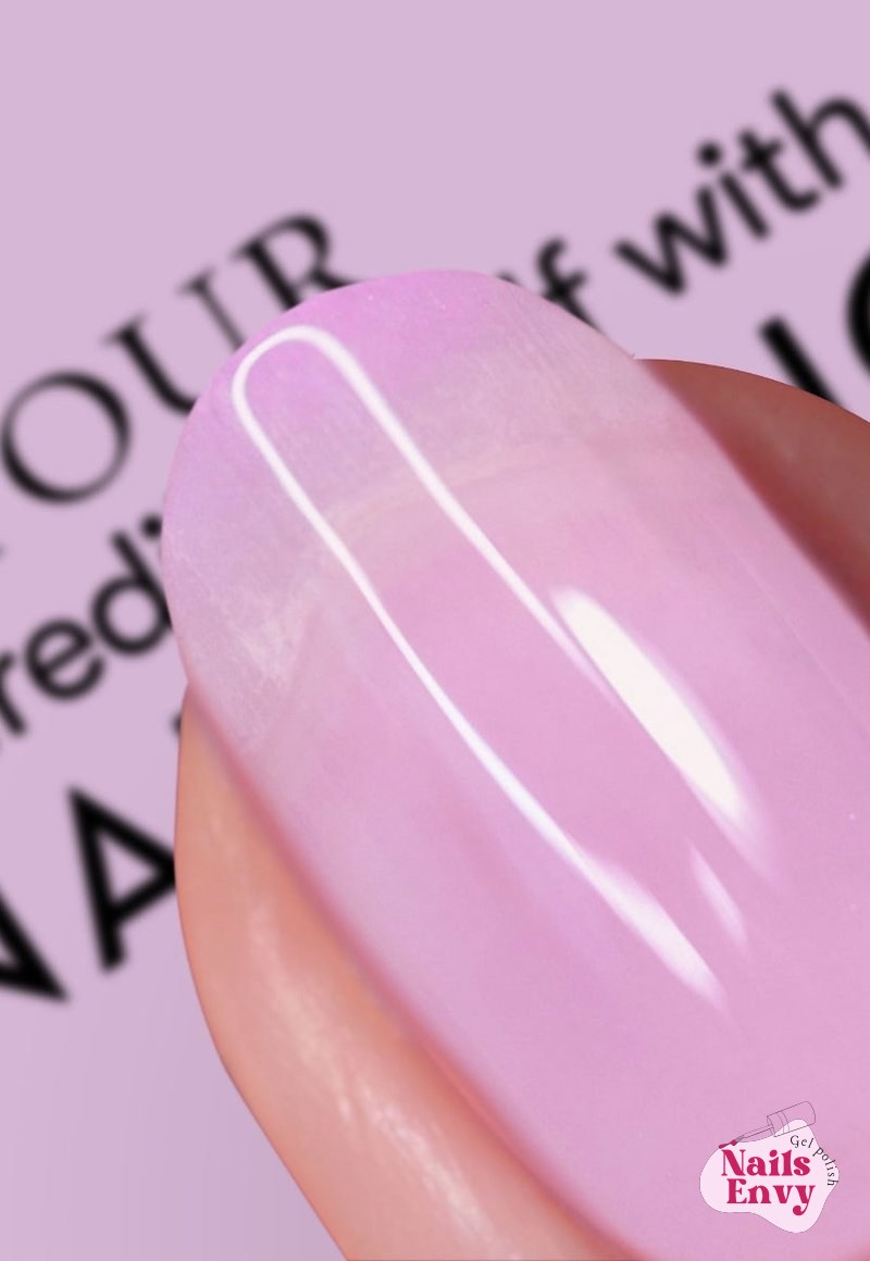 Jelly effect nail polish with a glossy finish