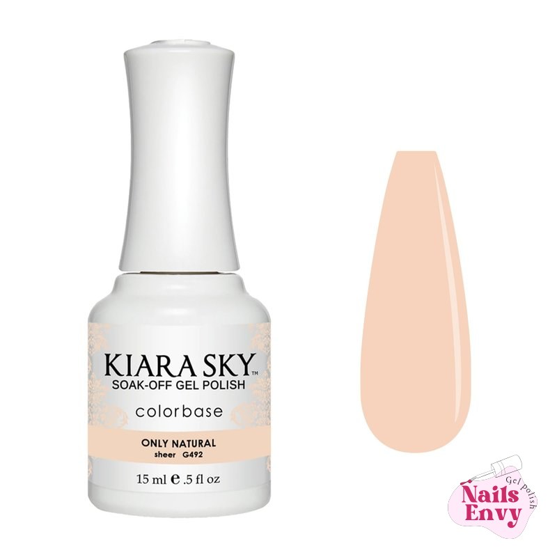 Discover the subtle charm of KIARA SKY Soak Off Gel Nail Polish in ONLY NATURAL