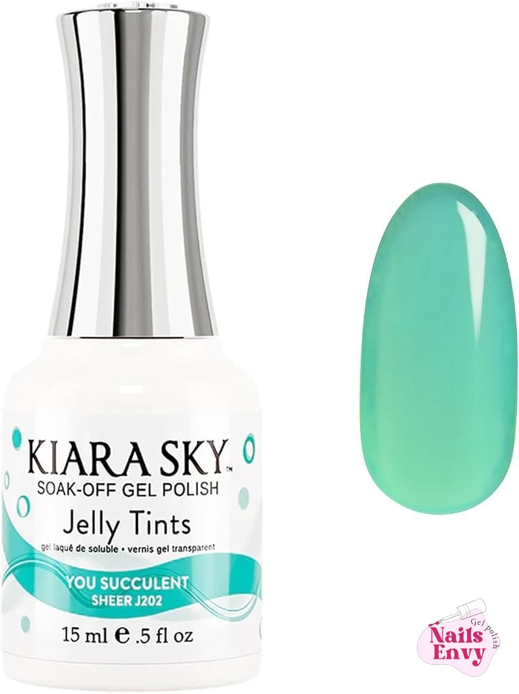 Discover the vibrant KIARA SKY Professional Nails Soak Off Jelly Tint Gel Polish (You Succulent)
