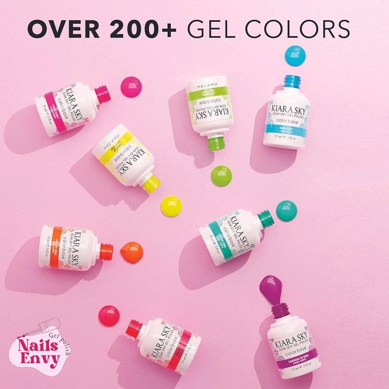 Experience the pure elegance of Kiara Sky Soak Off Gel Nail Polish in PURE WHITE
