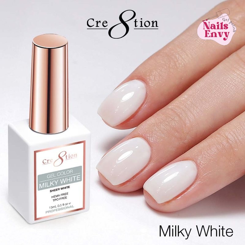 Cre8tion Milky White Gel 0.5oz | C8 Nail Supply at C8 Nail Supply