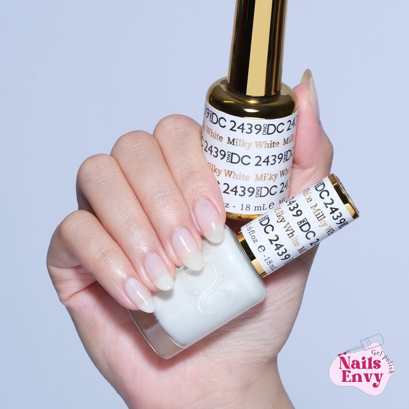 DND Gel's Milky White 2439 offers a consistent and beautiful shade.