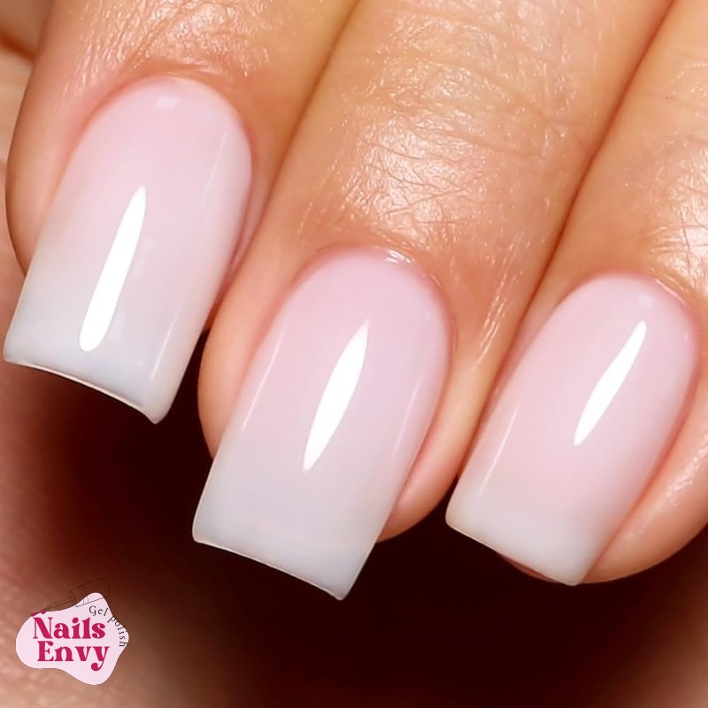 Imtiti milky white nude gel polish for a natural and sophisticated look.