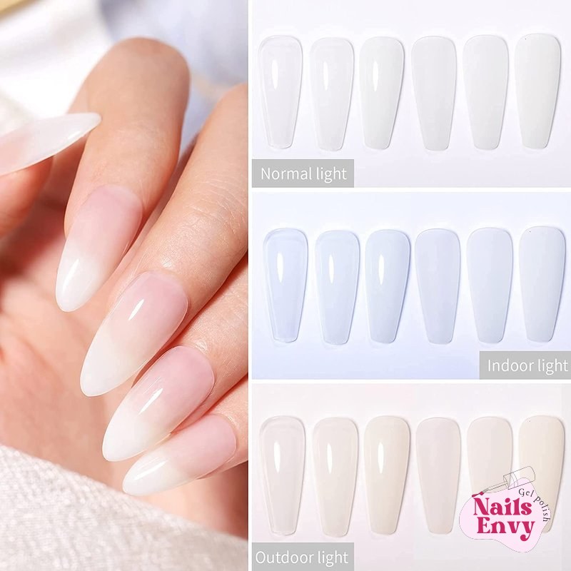 Milky Shinee offers a translucent jelly nude white for a delicate touch.