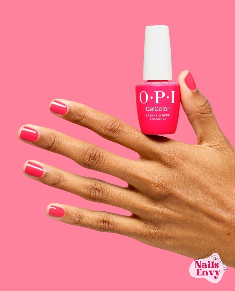 Bright Where I Belong! Bright Pink Gel Nail Polish | OPI OPI Bright Where I Belong! Bright Pink Gel Nail Polish application.