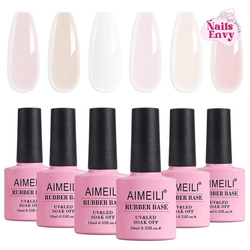 AIMEILI Hema Free Pink Rubber Base Gel Polish For Nails AIMEILI Hema Free Pink Rubber Base Gel Polish For Nails