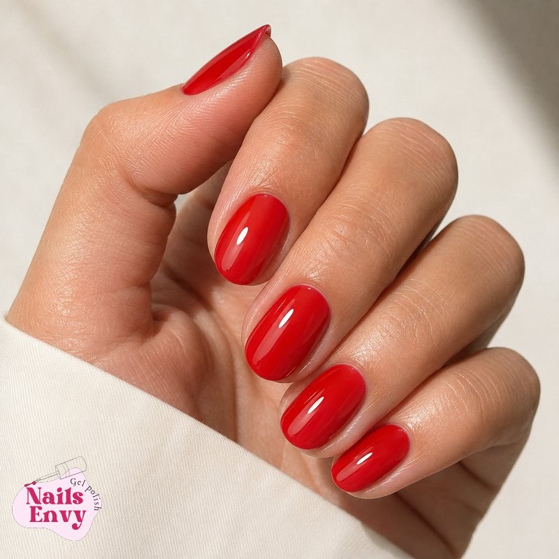 Chilli Red Rubber Base Gel Chilli Red Rubber Base Gel Coat with a glossy finish