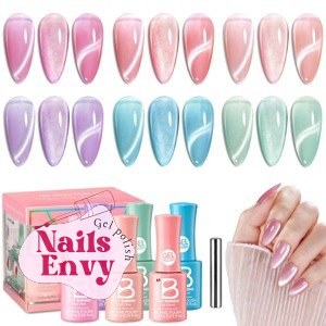 Beetles Stay Shining Collection Salon-Quality Gel Nail Polish Set - Fairy  Garden (Cat Eye) - 6pc