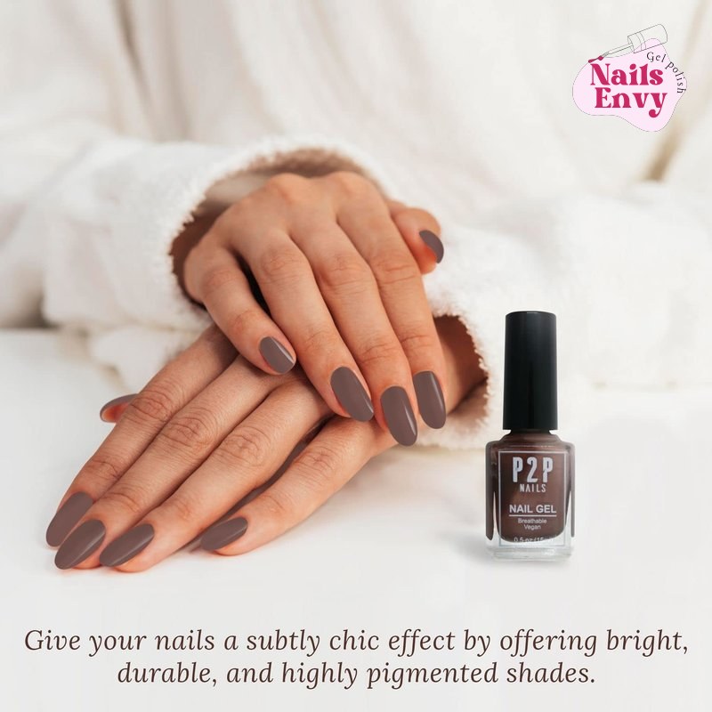 Amazon.com : P2P Nails Vegan Nail Gel Polish - Natural Shine Scratch Free Gel Polish - Quick Dry Nail Polish - Smooth Texture Nail Gel in Vibrant Colors (Almond Butah) : Beauty & Personal Care