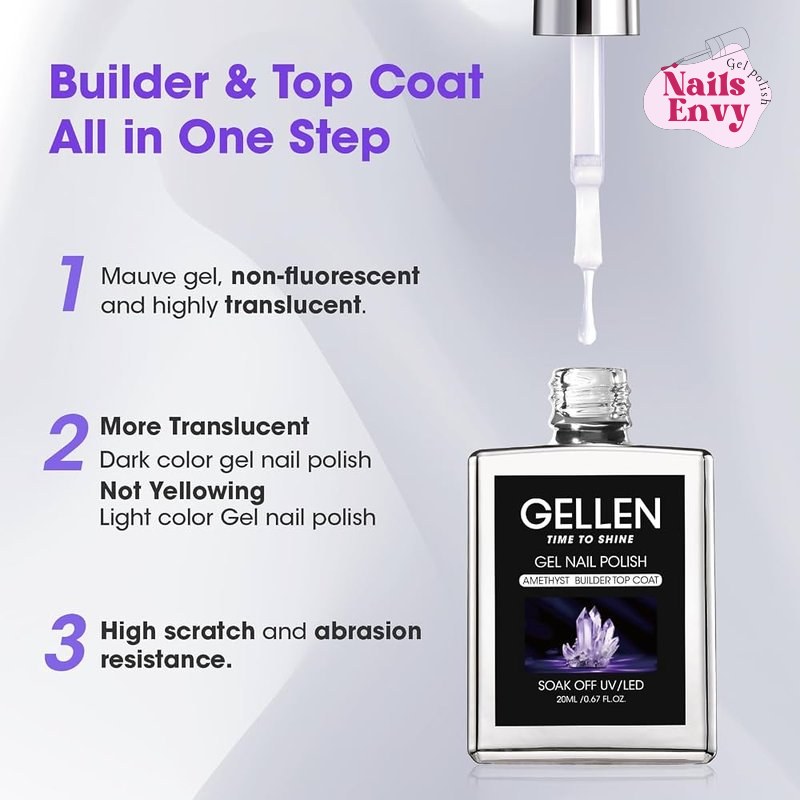 Soak-Off Gel vs. Hard Gel Amazon.com: GELLEN 4 in 1 Builder Nail Gel & Gel Top Coat in a Bottle, 20ml Amethyst Builder Top Coat for Apex Building, 3D Nail Arts and Chrome Nails : Beauty &