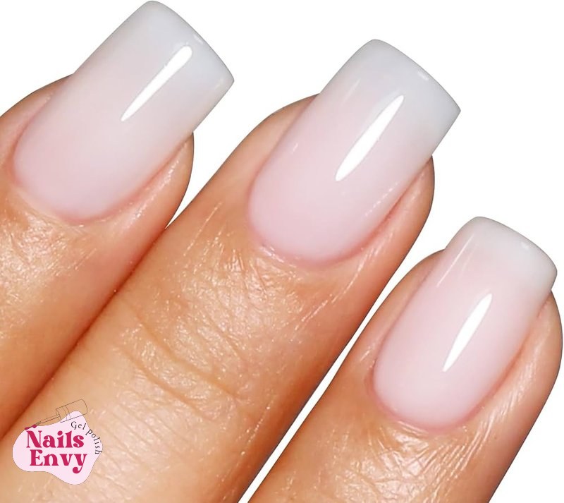 Amazon.com: Imtiti Milky White Jelly Gel Nail Polish 10ML Sheer Glassy  Translucent Soak Off UV LED Buildable Soft White Glass Effect Long Lasting  28+ Days High Gloss Salon Nail Art for Women