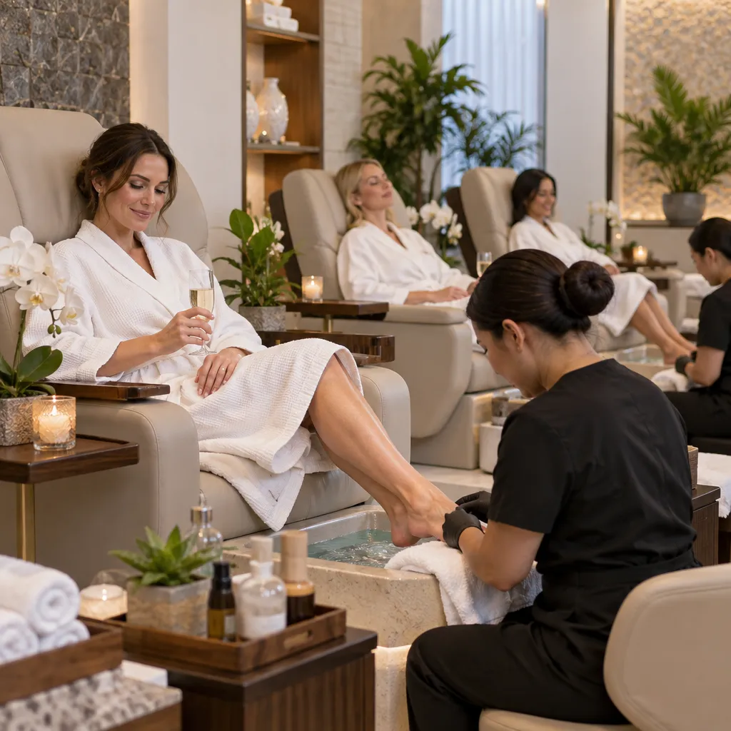 Discover the Luxury of a Pedicure at Beverly Day Spa Clients relaxing during pedicure services at Beverly Day Spa